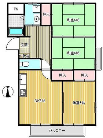 山形駅 徒歩35分 2階の物件間取画像